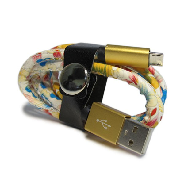 USB data kabal LEATHER safe microUSB 009.